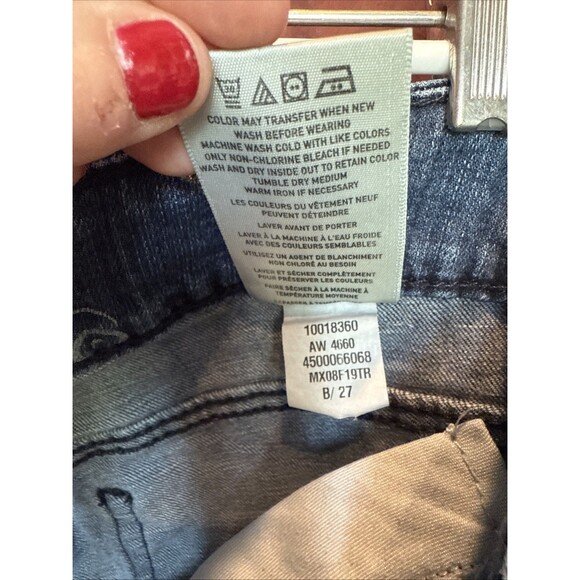 ARIAT Denim Trouser Women 31L Blue Bootcut Mid Rise Dark Wash Western - Picture 6 of 10